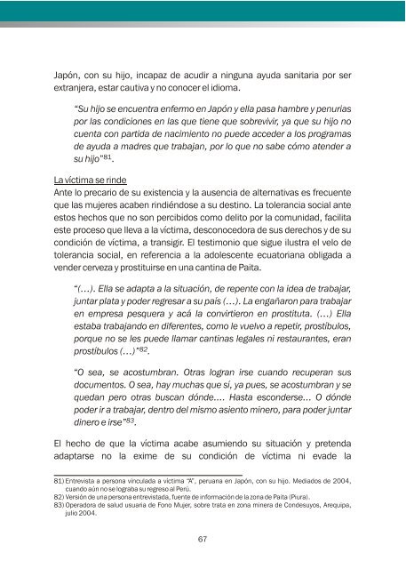 Trata de mujeres para fines sexuales comerciales en el Perú - OAS