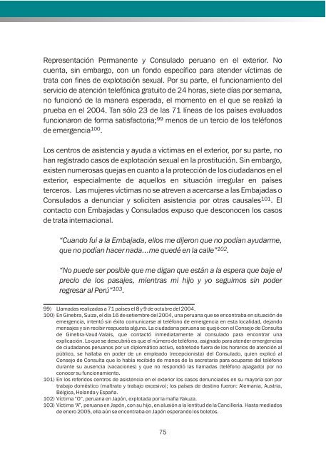 Trata de mujeres para fines sexuales comerciales en el Perú - OAS