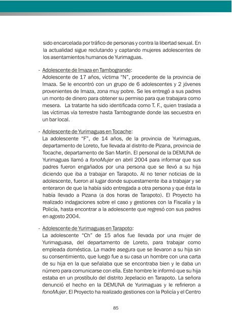 Trata de mujeres para fines sexuales comerciales en el Perú - OAS