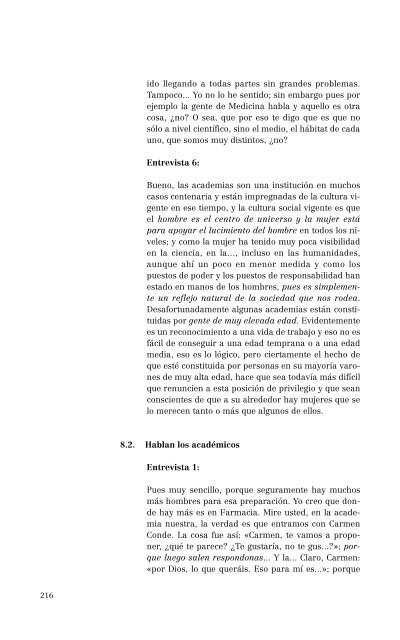 La excelencia científica. Hombres y mujeres en las Reales Academias