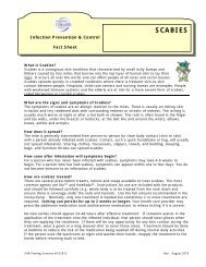 IPC Scabies Fact Sheet - Saskatoon Health Region