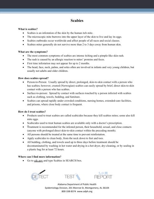 Scabies - Alabama Department of Public Health