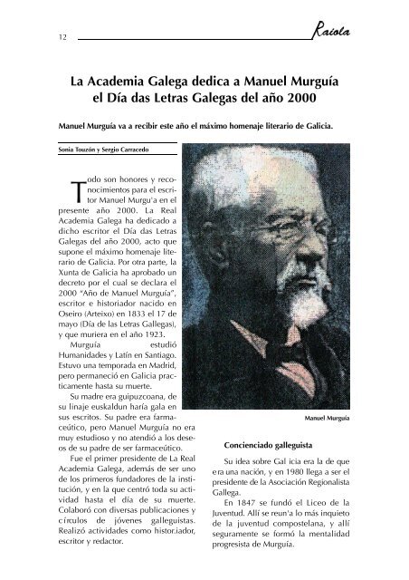 + Descargar revista nº 1 (PDF) - Centro Gallego de Vitoria