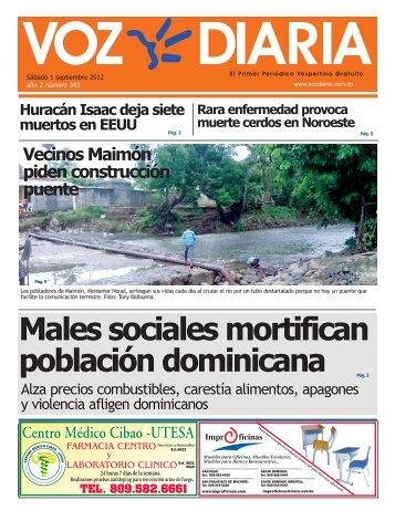 Males sociales mortifican población dominicana - Voz Diaria