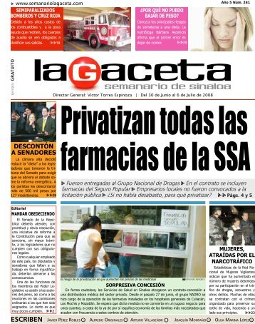 ESCRIBEN JAVIER PéREZ ROBLES - SEMANARIO LA GACETA