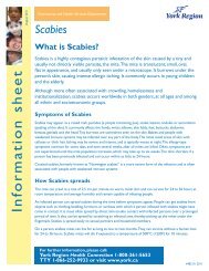 Scabies Fact Sheet - York Region