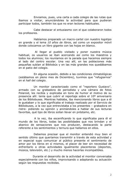 10 años de libros: Actividad de animación a la lectura en los ...