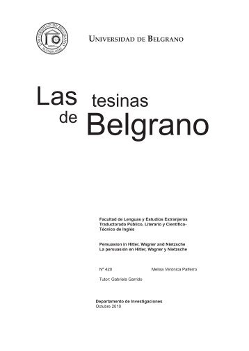 Las tesinas - Universidad de Belgrano