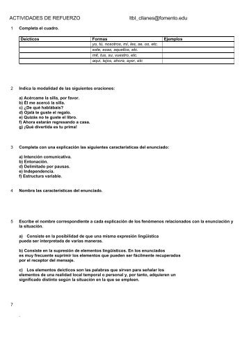 Lengua - Fomento de Centros de Enseñanza