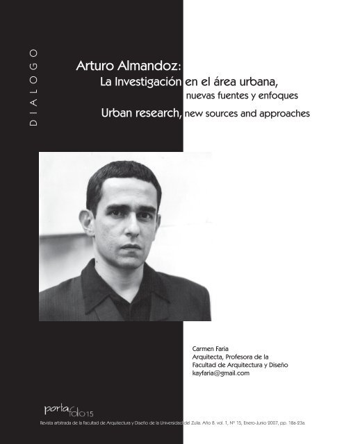 Arturo Almandoz: - Facultad de Arquitectura y Diseño - Universidad ...