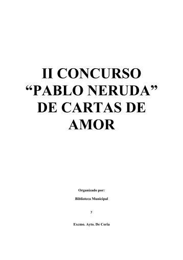 ii concurso “pablo neruda” de cartas de amor - Bibliotecas Públicas