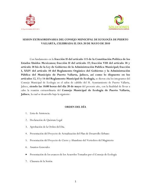 Consejo de Ecología - H. Ayuntamiento de Puerto Vallarta