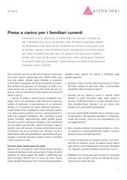 Presa a carico per i familiari curanti