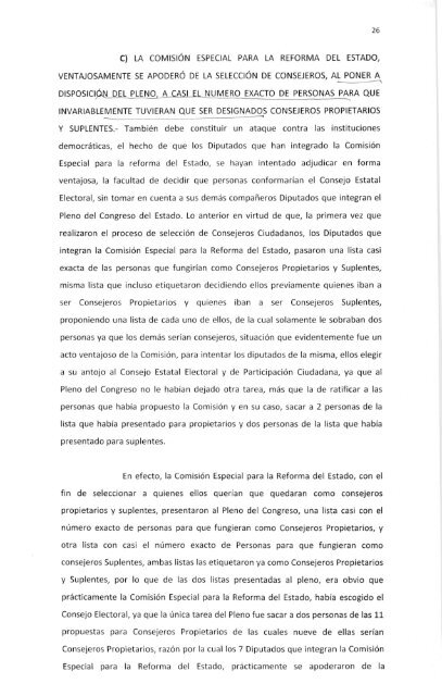 la solicitud formal de Juicio Político - Colaboradores