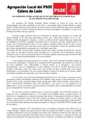 carta 2 del PSOE Calera de León
