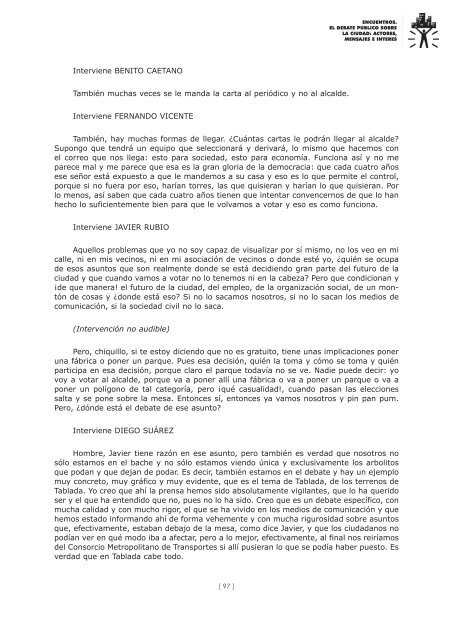 Escenarios de Ciudadanía - La Ciudad Humanizada