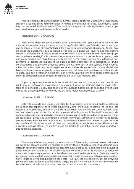 Escenarios de Ciudadanía - La Ciudad Humanizada