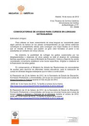 CONVOCATORIAS DE AYUDAS PARA CURSOS EN LENGUAS ...