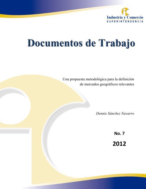 Documentos de Trabajo - Superintendencia de Industria y Comercio