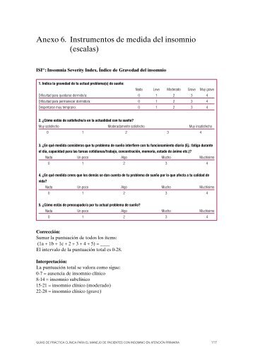 Anexo 6. Instrumentos de medida del insomnio (escalas)
