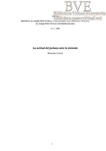 3) La actitud del jurdano ante la vivienda; (70 Kb) - Paseo Virtual por ...