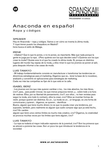 Anaconda en español - Ur