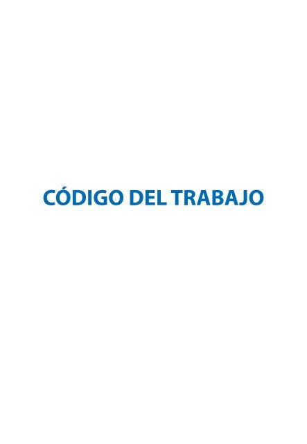 código del trabajo online - Dirección del Trabajo