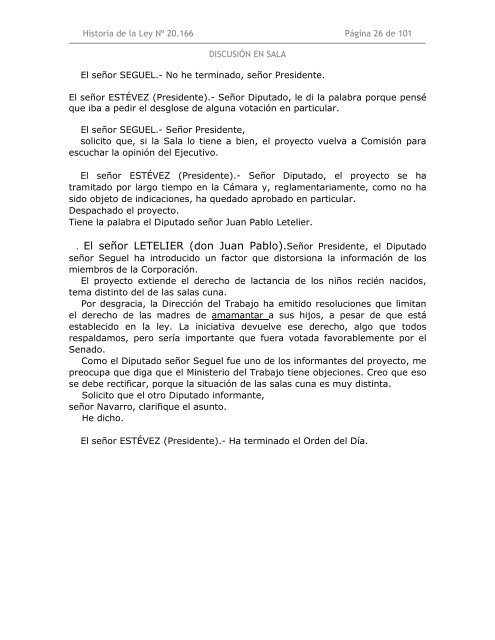Ley Nº 20.166 - Biblioteca del Congreso Nacional de Chile