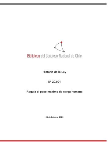 Ley N° 20.001 - Biblioteca del Congreso Nacional de Chile