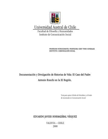 ANTONIO RONCHI BERRA - Tesis Electrónicas UACh - Universidad ...