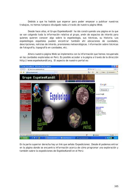Informe global 2007 - Grupo EspeleoKandil