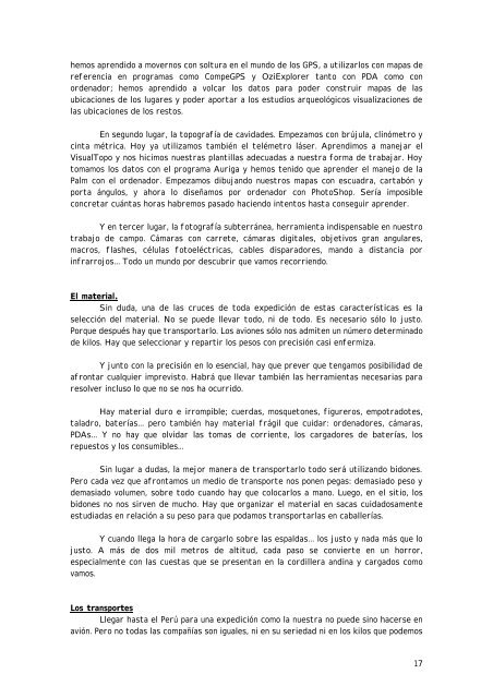 Informe global 2007 - Grupo EspeleoKandil