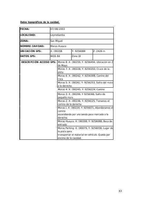 Informe global 2007 - Grupo EspeleoKandil