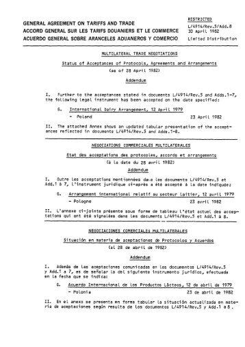 Add.1 à 7, l'instrument juridique ci-aprés a été accepté à La date ...