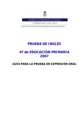 Guía para la prueba de expresión oral - Educastur