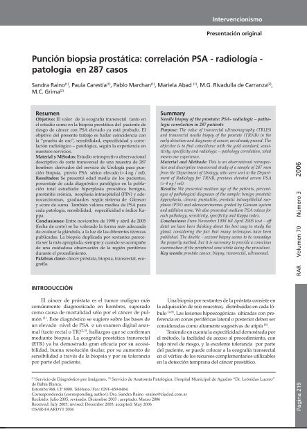 La prostatitis crónica aumenta o psa