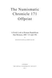 The Numismatic Chronicle 171 Offprint - Royal Numismatic Society