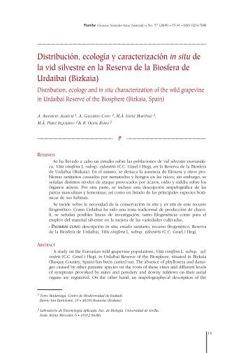 Distribución, ecología y caracterización in situ de la vid ... - Aranzadi