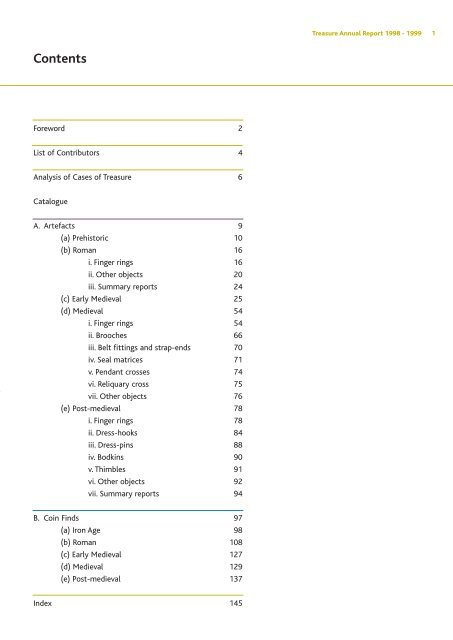 Treasure Annual Report 1998-1999 - Portable Antiquities Scheme