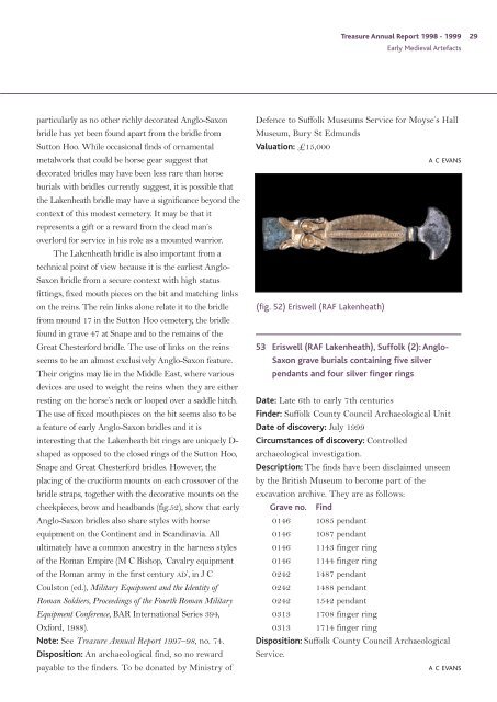 Treasure Annual Report 1998-1999 - Portable Antiquities Scheme