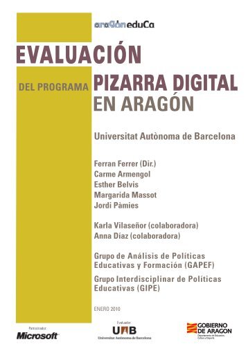Evaluación del programa "Pizarra Digital" en Aragón (pdf)