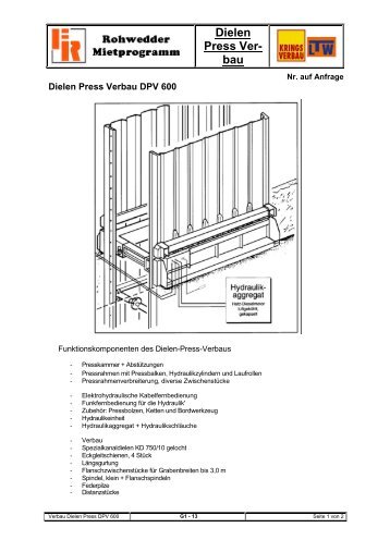 Dielen Press Ver- bau