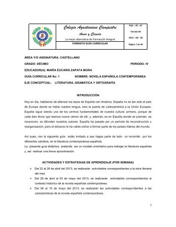 Guía Curricular No. 1 Castellano IV Periodo 10º - Eucaris Zapata.pdf