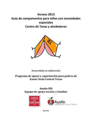 Verano 2013 Guía de campamentos para niños con ... - Austin ISD