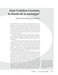 Juan Gamboa Guzmán, la deuda de la nostalgia* - Universidad ...