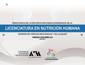 Licenciatura en Nutrición Humana 2011 - UAM