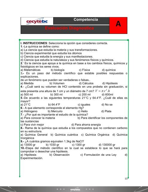 Guia de quimica I - Cecyte