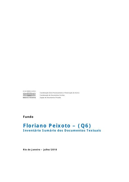 Floriano Peixoto - Arquivo Nacional