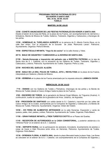 PROGRAMA FIESTAS PATRONALES 2010 - Diario de Navarra