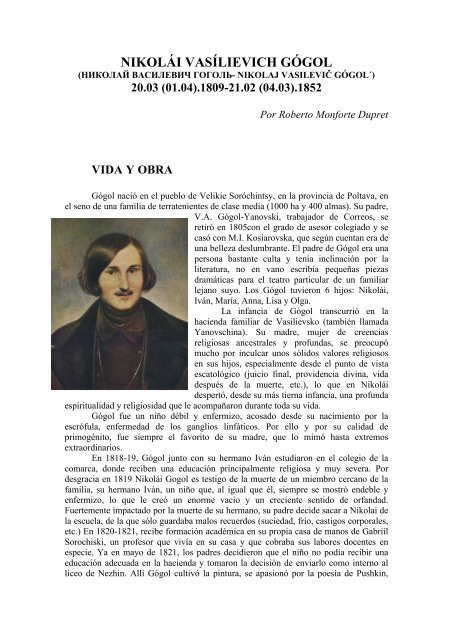 Nikolai vasilievich promo gogol